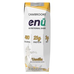 Cambrooke Foods Oral Supplement enu&reg; Nutritional Shake Creamy Vanilla Flavor Liquid 8.5 oz. Carton, 1/EA