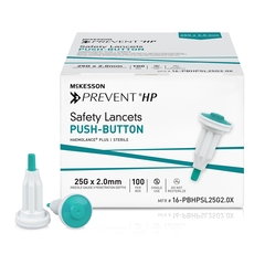 McKesson Prevent HP Safety Lancets, Push Button