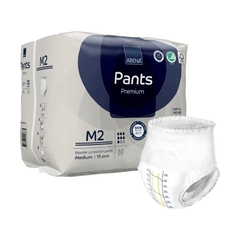 Abena Unisex Adult Absorbent Underwear Abena Premium Pants M2 Pull On with Tear Away Seams Medium Disposable Moderate Absorbency, 15 EA/PK