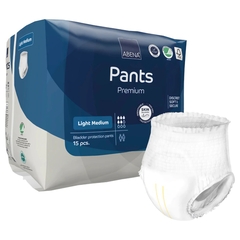 Abena Unisex Adult Absorbent Underwear Abena Premium Pants Light Pull On with Tear Away Seams Medium Disposable Moderate Absorbency, 90 EA/CS