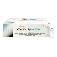 Lifesign Antigen Test Control Set Status COVID-19 / Flu A and B Positive Level / Negative Level 10 Swabs, 10/BX