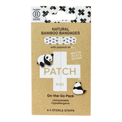 Nutricare Adhesive Strip with Coconut Oil Patch Kids On The Go Pack 3/4 X 3 Inch Bamboo / Coconut Oil Rectangle Kid Design (Panda) Sterile, 4 EA/PK, 50 PK/BX, 2 BX/CS