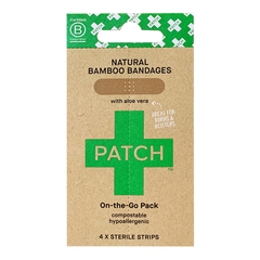 Nutricare Adhesive Strip with Aloe Vera Patch On The Go Pack 3/4 X 3 Inch Bamboo / Aloe Vera Rectangle Tan Sterile, 4 EA/PK, 50 PK/BX, 2 BX/CS