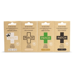 Nutricare Adhesive Strip Patch On The Go Sample Pack 3/4 X 3 Inch Bamboo / Activated Charcoal / Coconut Oil / Aloe Vera Rectangle Tan Sterile, 16 EA/OK, 100 PK/CS