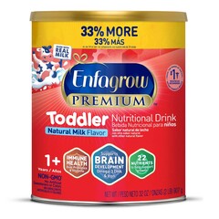 Mead Johnson Pediatric Oral Supplement Enfagrow&reg; Premium™ Toddler Natural Milk Flavor 32 oz. Can Powder Milk-Based, 4/CS