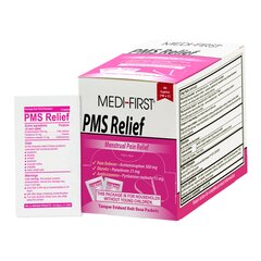 Medique Products Pain Relief PMS Relief 500 mg - 25 mg - 15 mg Strength Acetaminophen - Pamabrom - Pyrilamine maleate Caplet 80 per Box