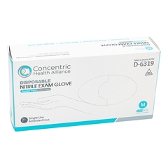 Concentric Health Alliance Exam Glove Concentric Medium NonSterile Nitrile Standard Cuff Length Blue Not Rated, 1 EA/BX