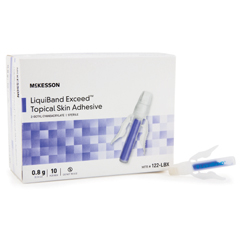MON948660BX - McKesson - LIQUIBAND® Exceed™ Topical Skin Adhesive, 0.8g Liquid, Dome Applicator Tip, 10 EA/BX