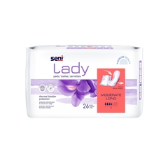 TZMO Bladder Control Pad Seni Lady Moderate 11 Inch Length Moderate Absorbency Superabsorbant Core One Size Fits Most, 26 EA/PK