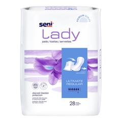 TZMO Bladder Control Pad Seni Lady Ultimate 14.4 Inch Length Heavy Absorbency Superabsorbant Core One Size Fits Most, 28 EA/PK