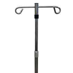McKesson IV Stand Floor Stand 2-Hook 4-Legs, Dual-Wheel Nylon Casters, 22 Inch Epoxy-Coated Steel Base