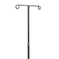 McKesson IV Stand Floor Stand 2-Hook 4-Legs, Rubber Wheel, Ball-Bearing Casters, 22 Inch Epoxy-Coated Steel Base