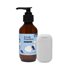 Fresh Peaches Toilet Paper Gel Starter Set; For Toilet Paper, 4.4 oz. Pump Bottle with Gray Pocket Bottle, 1/EA