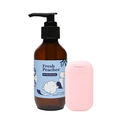 Fresh Peaches Toilet Paper Gel Starter Set; For Toilet Paper, 4.4 oz. Pump Bottle with Pink Pocket Bottle, 1/KT