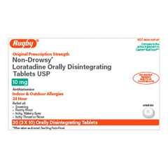 Major Pharmaceuticals Allergy Relief 10 mg Strength Orally Disintegrating Tablet 30 per Bottle, 30/CT