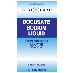 Geri-Care Stool Softener Geri-Care&reg; Cherry Liquid 16 oz. 50 mg / 5 mL Strength Docusate Sodium