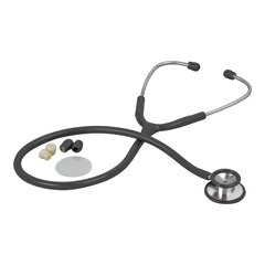 Veridian Healthcare LLC Clinician Stethoscope Veridian Black 1-Tube 25 Inch Tube Double Sided Chestpiece