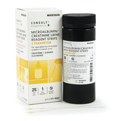 MON976929VL - McKesson - Urine Reagent Strip McKesson Consult Creatinine and Albumin 25 Strips