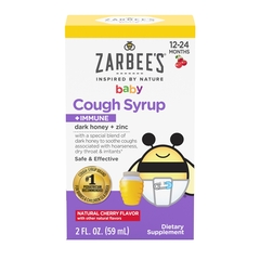 Johnson & Johnson Children's Cold and Cough Relief Zarbee's&reg; Baby Cough Syrup + Immune 3 mg - 3 mg / 3 mL Strength Syrup 2 oz.