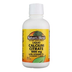 National Vitamin Company Joint Health Supplement Nature's Blend Calcium Citrate / Vitamin D3 1,000 mg Strength Liquid 16 oz. Blueberry Flavor, 1/EA