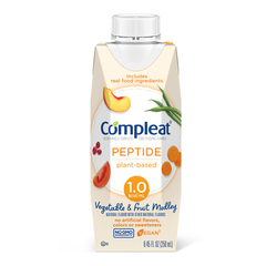 Nestle Healthcare Nutrition Tube Feeding Formula Compleat Peptide 1.0 Vegetable / Fruit Medley Flavor Liquid 250 mL Reclosable Carton, 1 Each