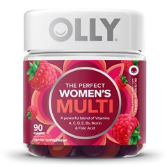 OLLY Multivitamin Supplement OLLY&reg; Women's Multi MultiVitamins With Folic Acid Assorted Strengths - 240 mcg Gummy 90 per Bottle Blissful Berry Flavor