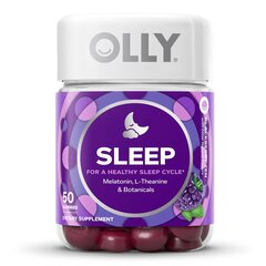 OLLY Dietary Supplement OLLY&reg; Sleep L-Theanine / Melatonin / Botanicals 100 mg - 3 mg - 16 to 17 mg Strength Gummy 50 per Bottle Blackberry Zen Flavor