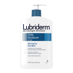 Johnson & Johnson Hand and Body Moisturizer Lubriderm&reg; Daily Moisture 16 oz. Pump Bottle Unscented Lotion