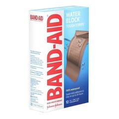 Johnson & Johnson Adhesive Strip Band-Aid&reg; Water Block&reg; Tough Strips™ XL 1-3/4 X 4 Inch Plastic Rectangle Tan Sterile
