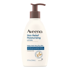 Johnson & Johnson Hand and Body Moisturizer Aveeno&reg; Skin Relief 12 oz. Pump Bottle Unscented Lotion