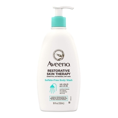 Johnson & Johnson Body Wash Aveeno&reg; Restorative Skin Therapy Liquid 18 oz. Pump Bottle Unscented