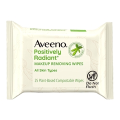 Johnson & Johnson Makeup Remover Aveeno&reg; Positively Radiant&reg; Wipe 25 Count Soft Pack Scented