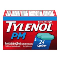 J & J Healthcare Systems Night Time Pain Relief Tylenol&reg; PM 500 mg - 25 mg Strength Acetaminophen Capsule, 1/BT