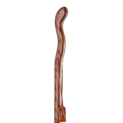 Mabis Healthcare Walking Stick Brazos Twisted Fitness Walker Wood 48 Inch Height Red, 1 Each