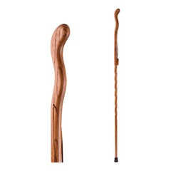 Mabis Healthcare Walking Stick Brazos™ Twisted Fitness Walker Wood 48 Inch Height Tan, 1/EA