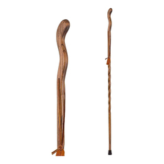 Mabis Healthcare Walking Stick Brazos Twisted Fitness Walker Wood 55 Inch Height Brown, 1 Each
