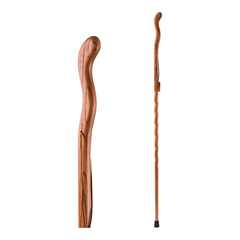 Mabis Healthcare Walking Stick Brazos Twisted Fitness Walker Wood 58 Inch Height Red, 1 Each