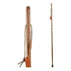 Mabis Healthcare Walking Stick Brazos™ Twisted HitchHiker Wood 58 Inch Height Brown Oak, 1/EA