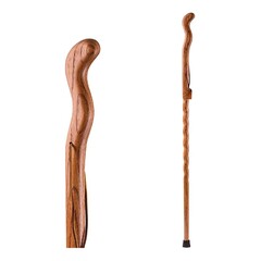 Mabis Healthcare Walking Stick Brazos™ Twisted Wood 48 Inch Height Aromatic Cedar, 1/EA