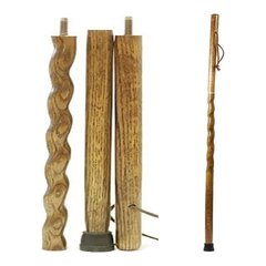 Mabis Healthcare Walking Stick Brazos Twisted Traveler's Stick Wood 55 Inch Height Tan Oak