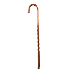 Mabis Healthcare Round Handle Cane Brazos™ Twisted Wood 37 Inch Height Red Oak, 1/EA