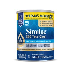 Abbott Nutrition Infant Formula Similac 360 Total Care Unflavored 30.8 oz. Can Powder Iron