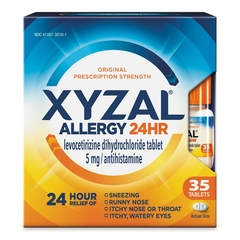 Sanofi Pasteur Allergy Relief XYZAL&reg; Allergy 24HR 5 mg Strength Tablet 35 per Bottle