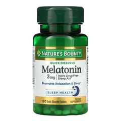 US Nutrition Sleep Aid Nature's Bounty&reg; 120 per Bottle Tablet 3 mg Strength