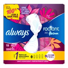 Procter & Gamble Feminine Pad Always&reg; Radiant with FlexFoam With Wings Regular Absorbency
