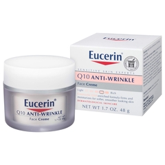Beiersdorf Facial Moisturizer Eucerin&reg; Q10 Anti-Wrinkle Sensitive Skin 1.7 oz. Jar Unscented Cream