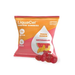 Global Health Oral Supplement LiquaCel&reg; Protein Gummies Watermelon / Peach Mango Flavor Gummy 1.8 oz. Pouch, 50/CS
