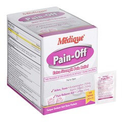 Medique Products Pain Relief Pain-Off&reg; 250 mg - 250 mg - 65 mg Strength Acetaminophen / Aspirin / Caffeine Tablet 100 per Box