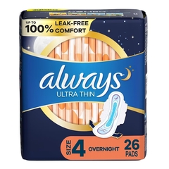 Procter & Gamble Feminine Pad Always Ultra Thin Overnight / With Wings Heavy Absorbency