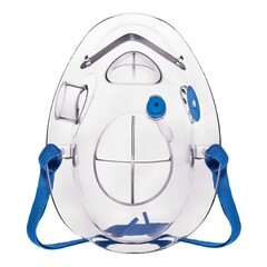 Stryker Medical Oxygen Mask POM Elite Elongated Style Adult One Size Fits Most Adjustable Head Strap / Nose Clip